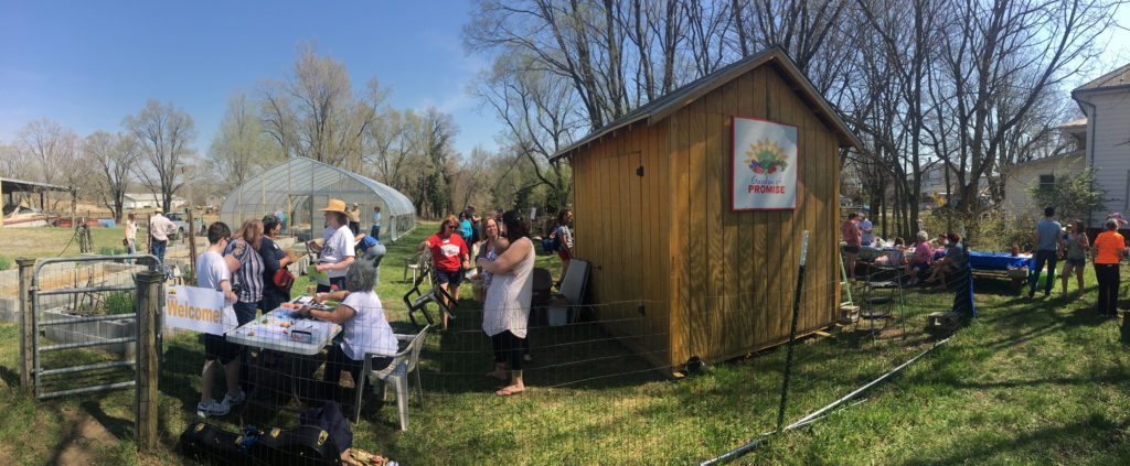 The Promise Neighborhood Garden opened this Spring with the addition of the newly installed high tunnel.